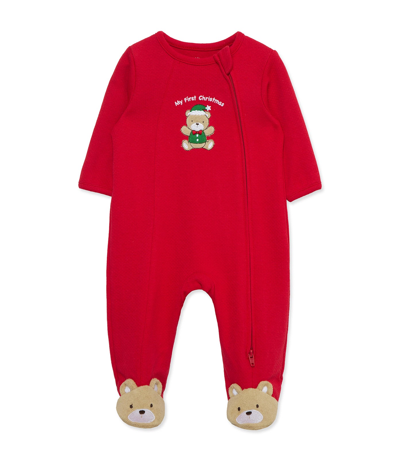 Holiday Bear Footie