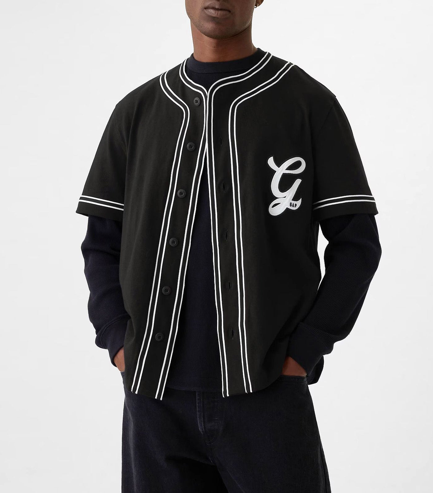 Logo Baseball Jersey True Black