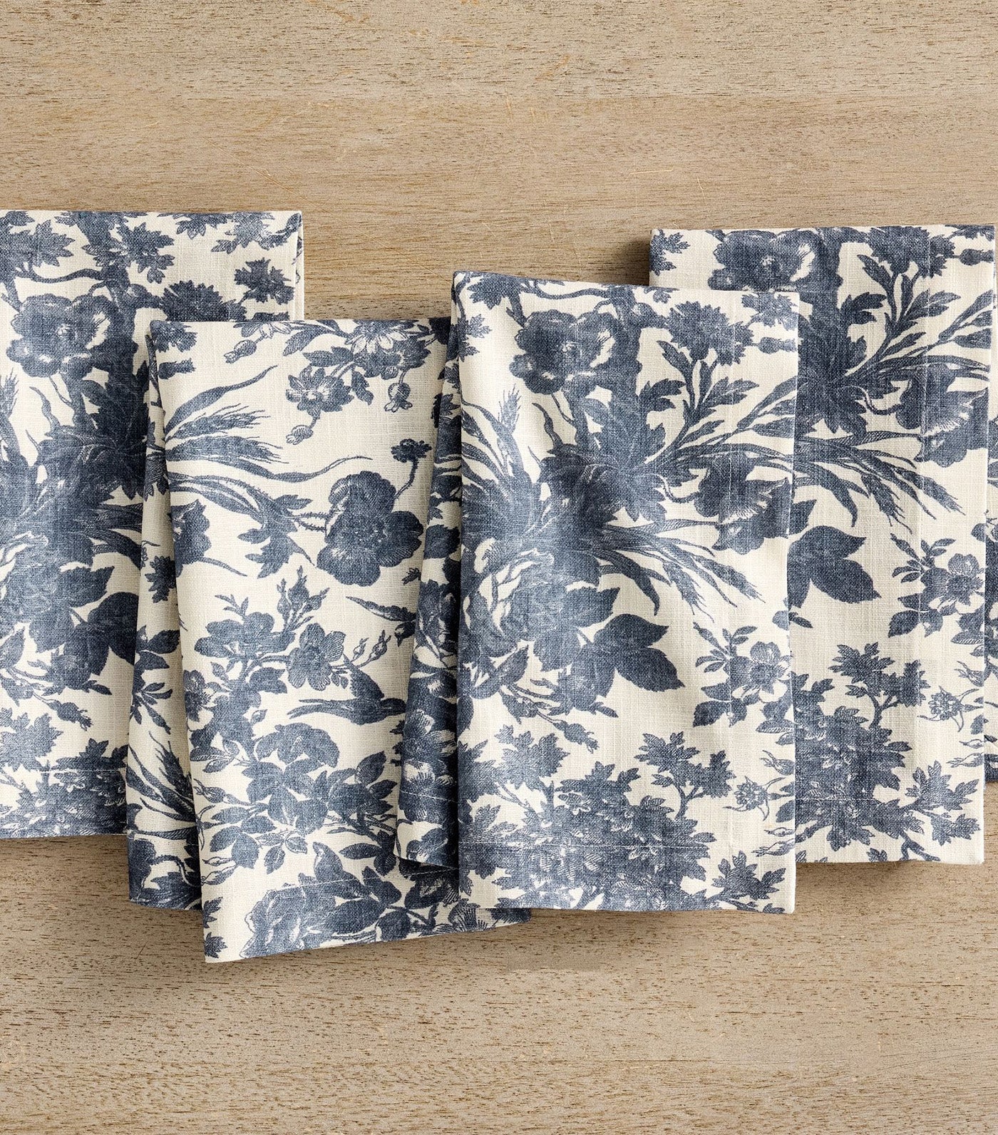 Sorrel Toile Organic Cotton Napkins - Set of 4 Indigo