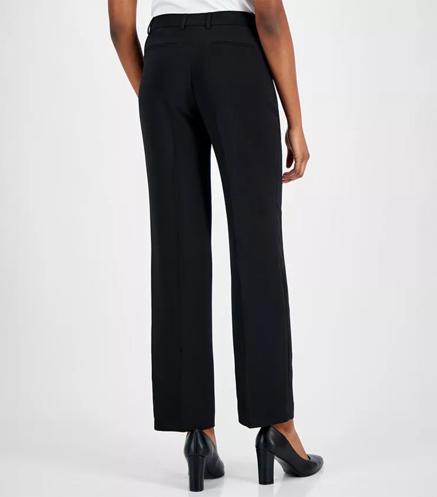 Women's Mid-Rise Pleated Trousers Anne Black