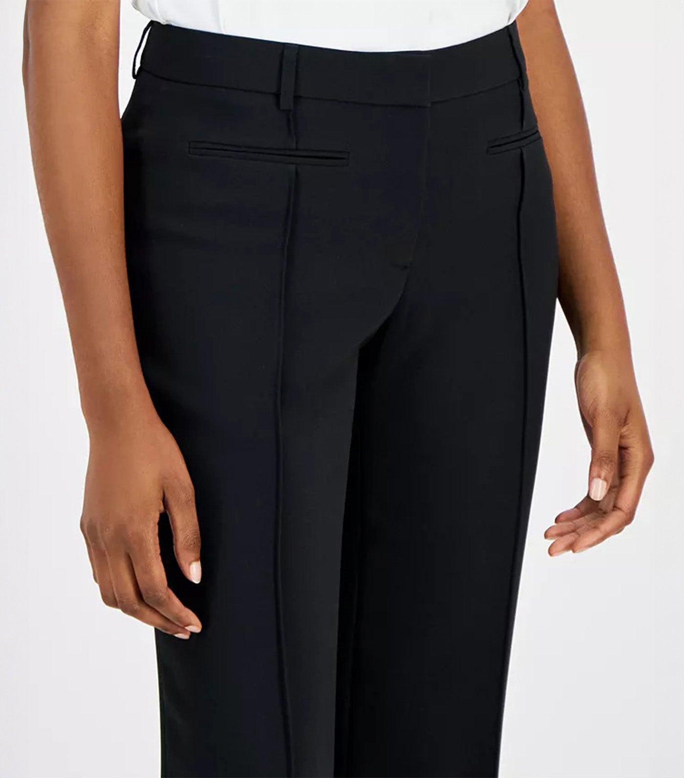 Women's Mid-Rise Pleated Trousers Anne Black