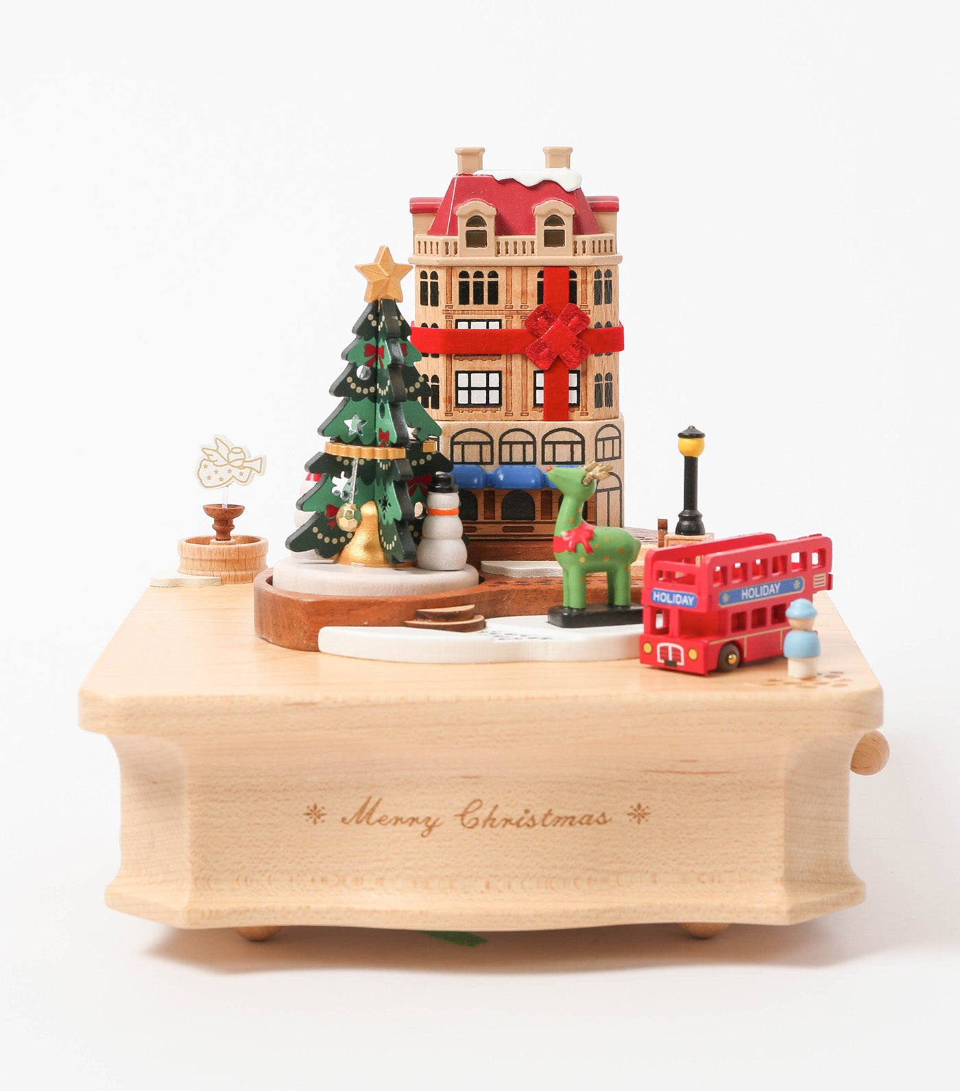 Christmas City Wooden Music Box