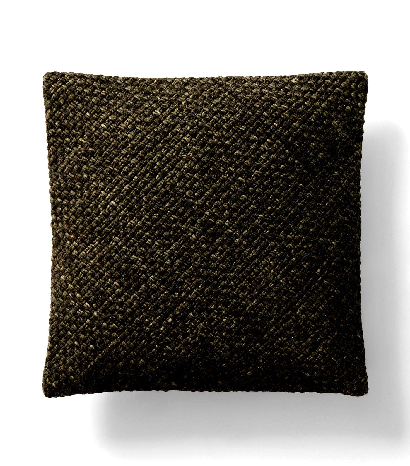 Heathered Basketweave Wool Pillow Cover