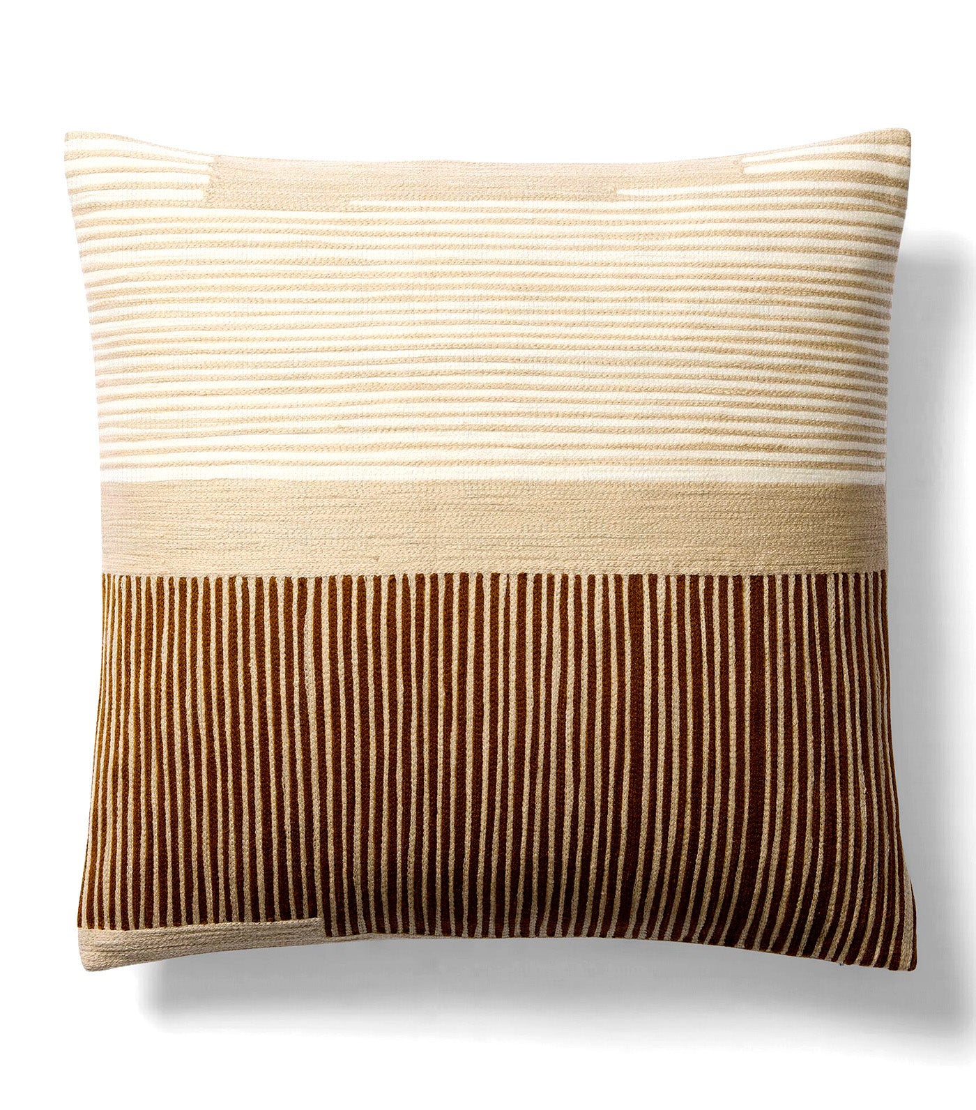 Crewel Durban Pillow Cover
 Natural