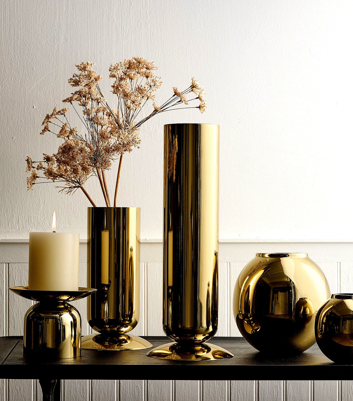 Polished Metal Vases