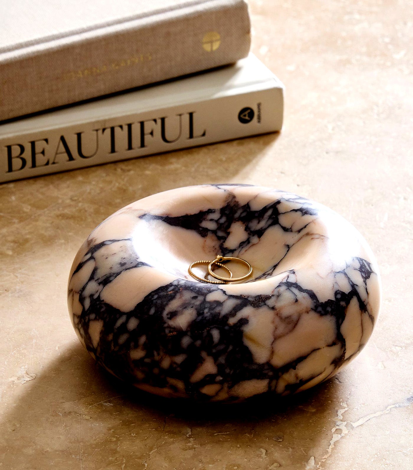 Marble Donut Trinket Tray