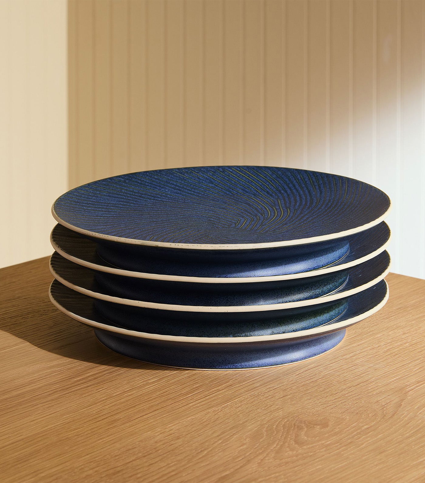 Marcus Samuelsson Carved Pattern Plates Blue