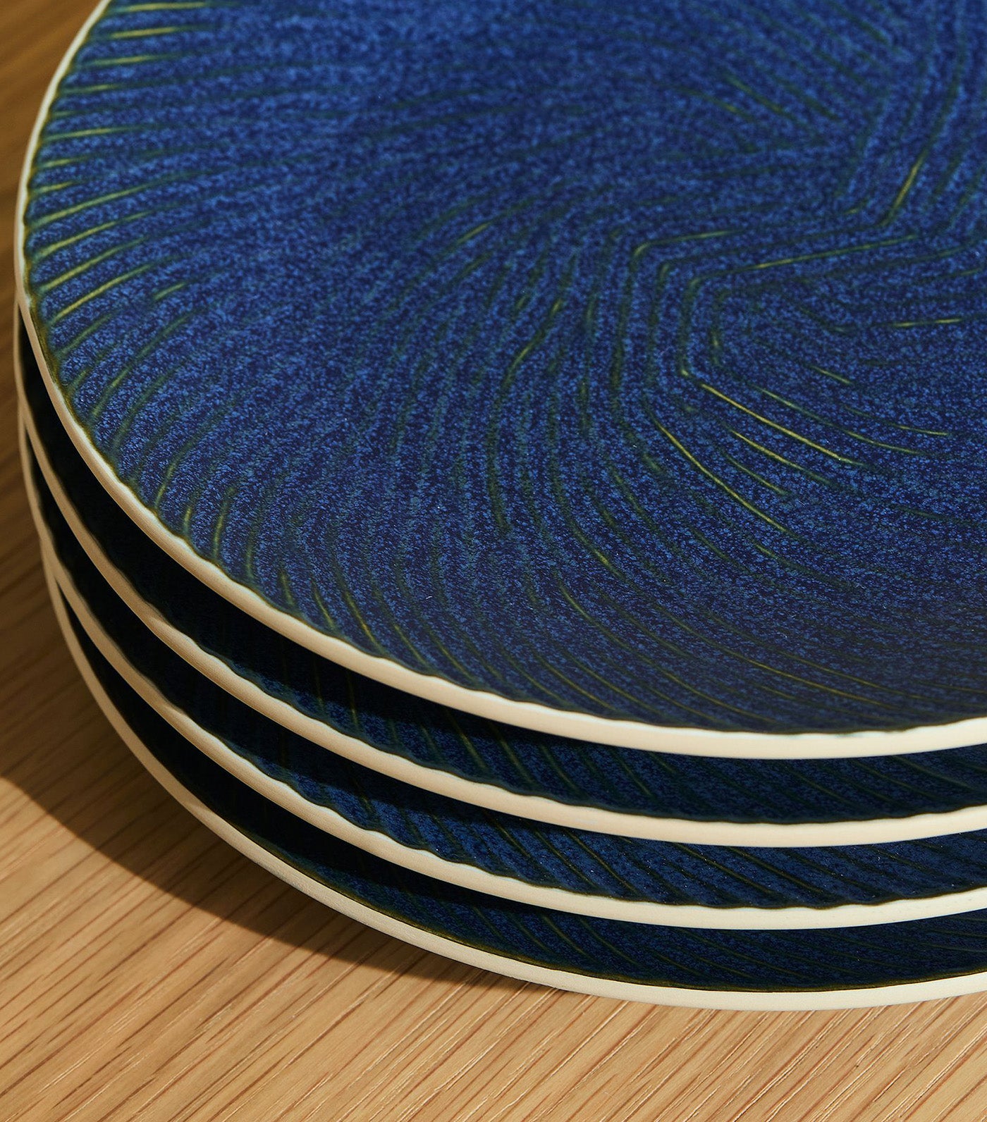 Marcus Samuelsson Carved Pattern Plates Blue