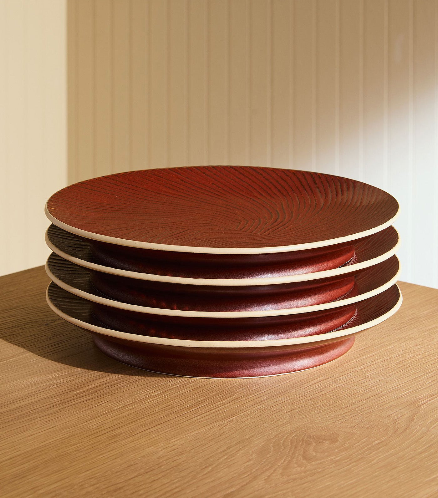 Marcus Samuelsson Carved Pattern Plates Red