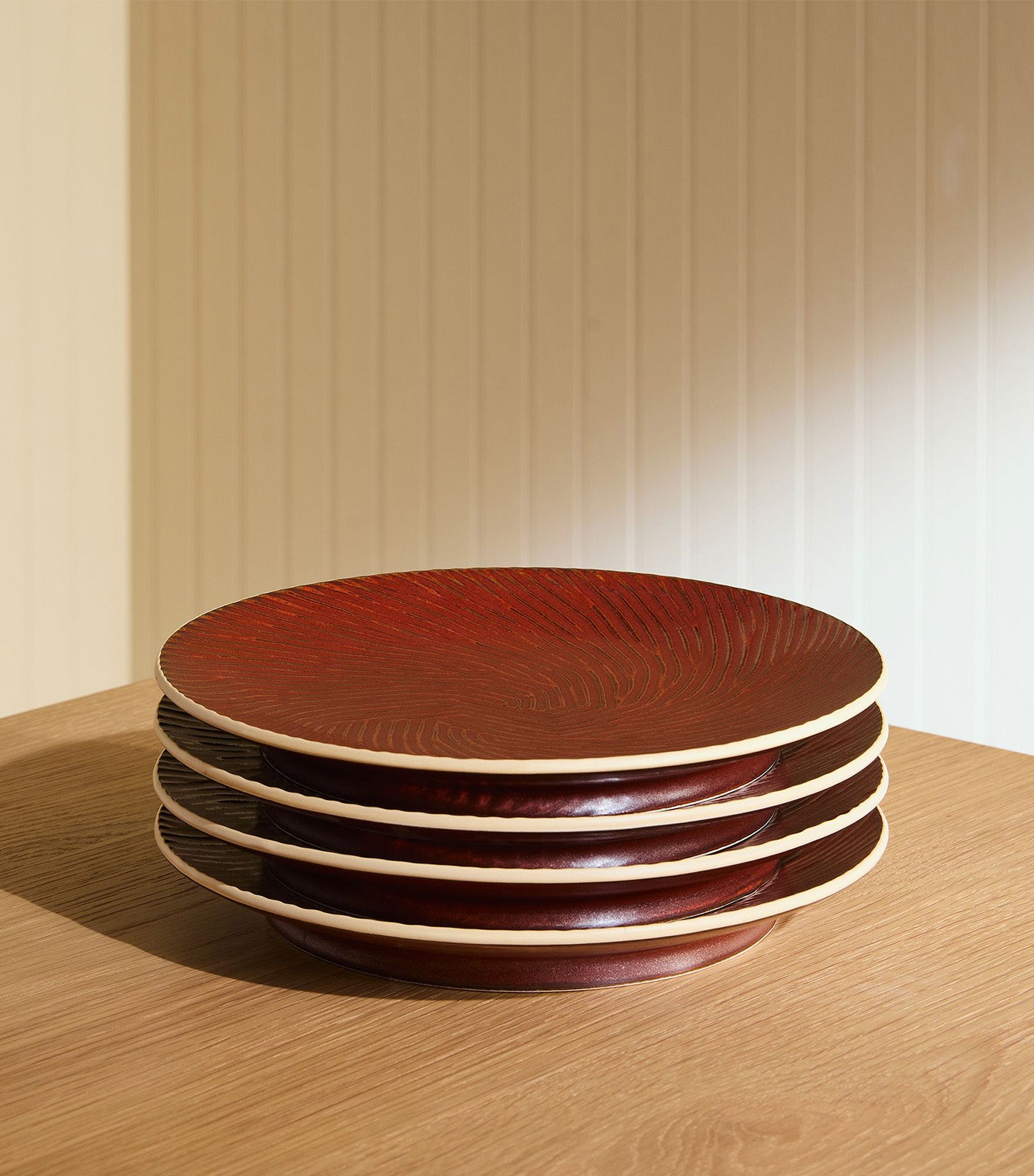 Marcus Samuelsson Carved Pattern Plates Red