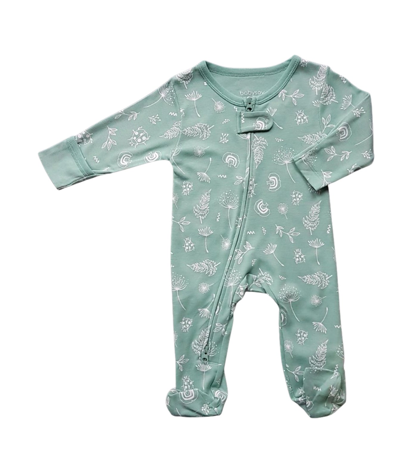 Dandelions Zipper Footie