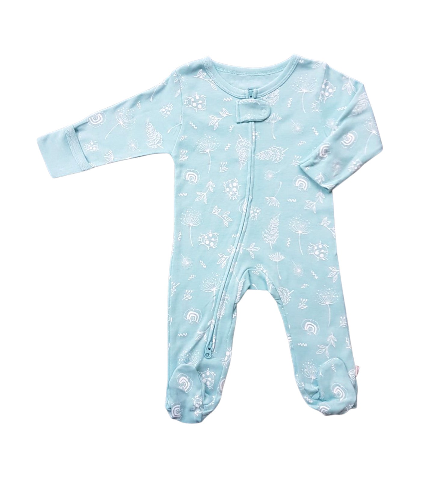 Dandelions Zipper Footie