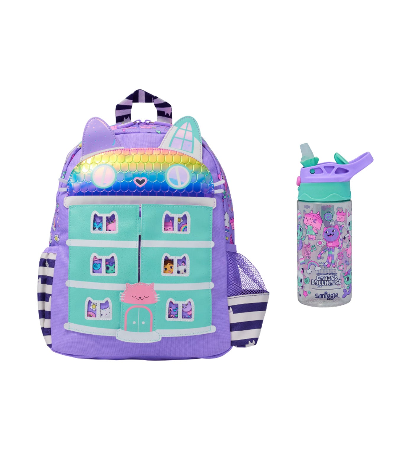 Gabby's Dollhouse Jr Backpack and Bottle