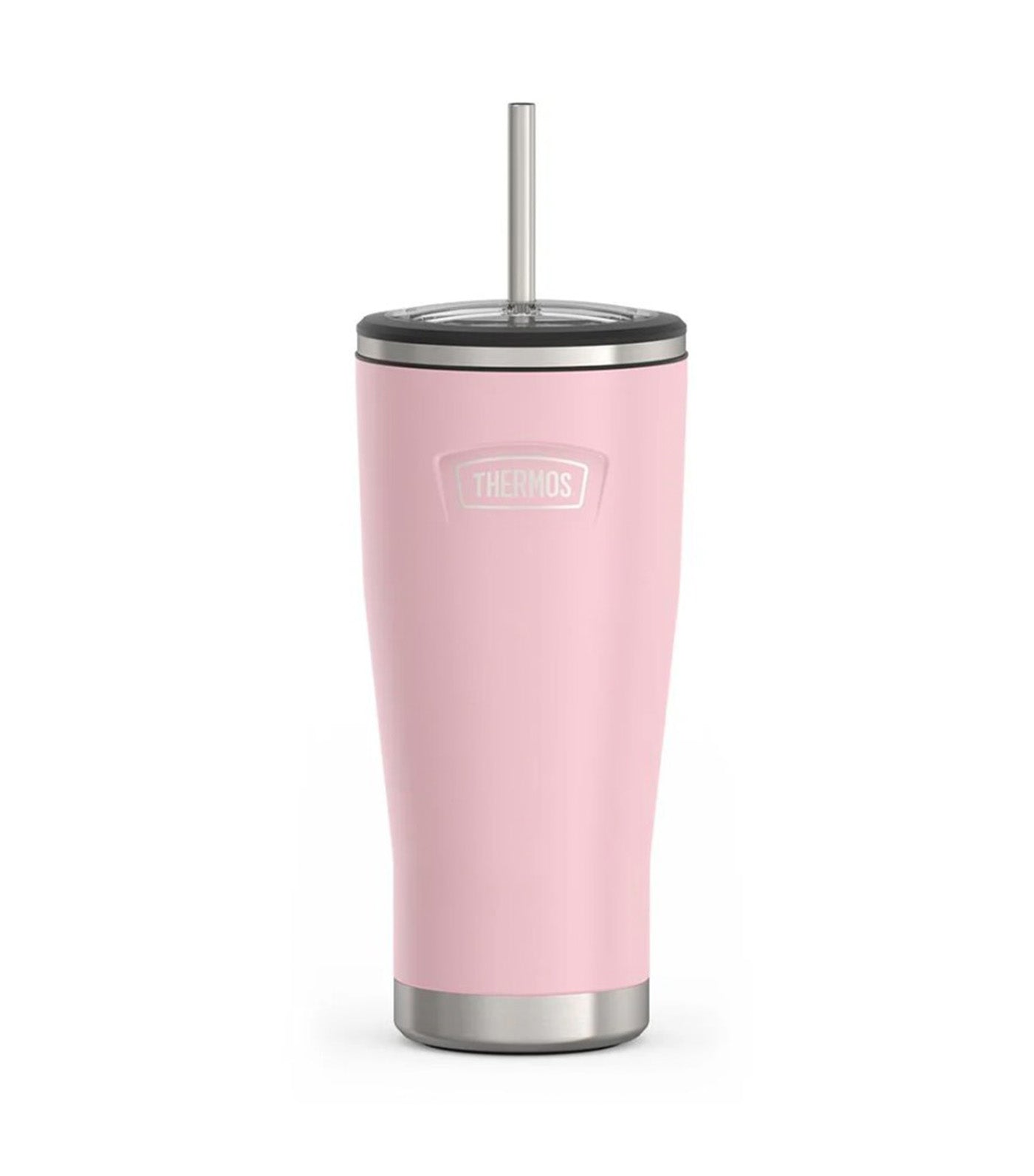 ICON™ Stainless Steel Cold Tumbler with Straw 24oz Sunset Pink