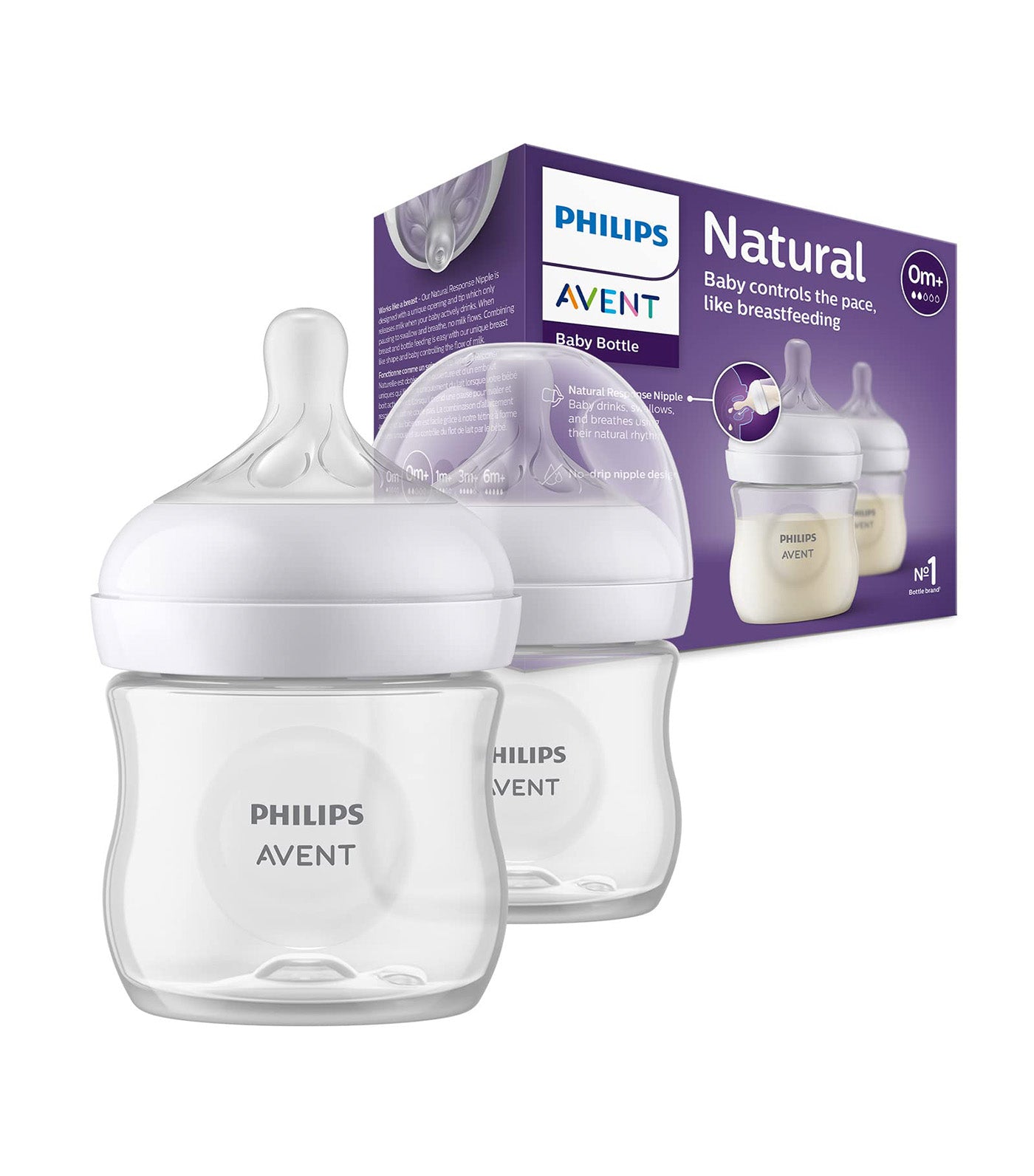 Natural Response Baby Bottle 4oz 2 Pack