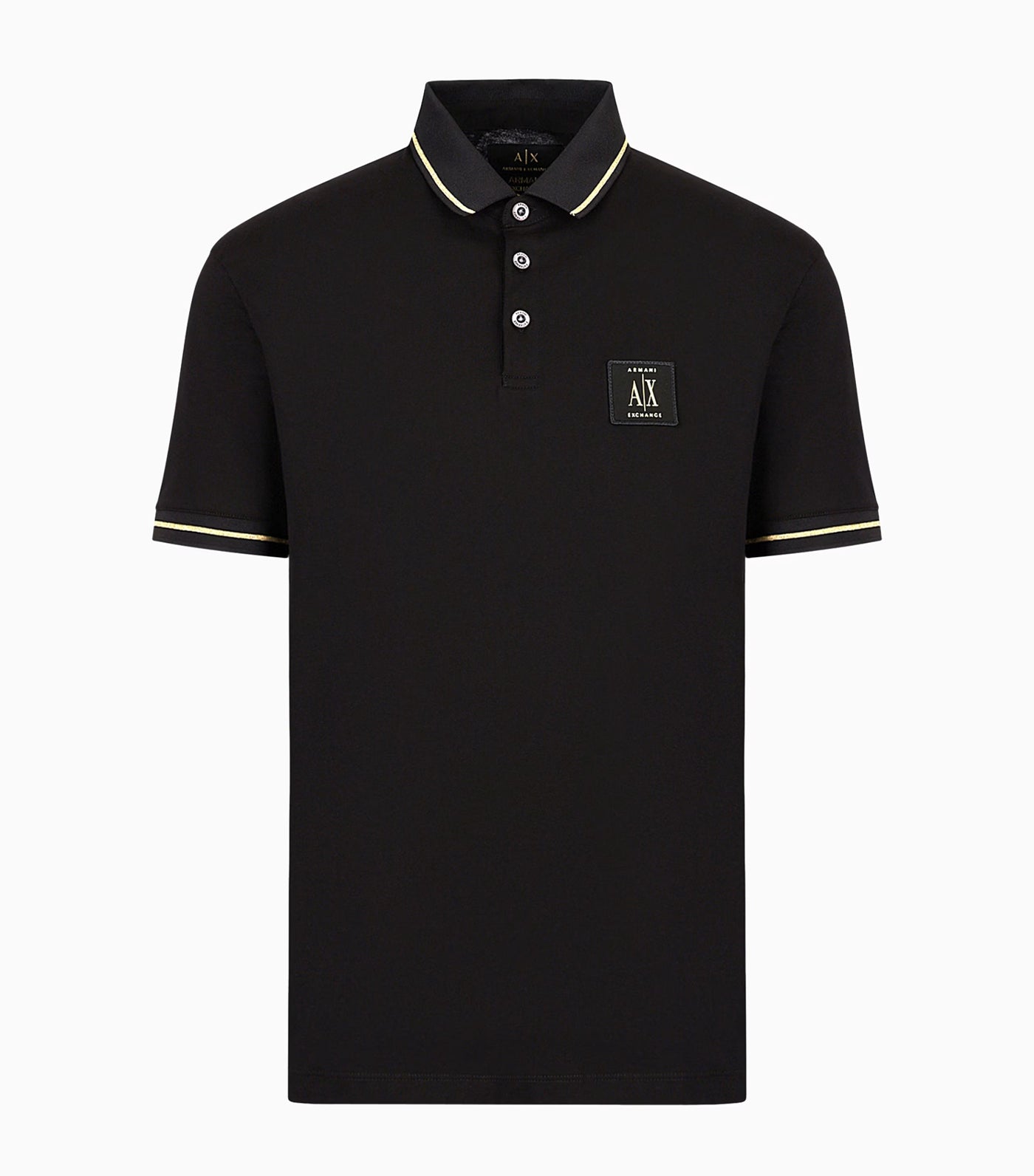 Regular Fit Cotton Jersey Polo Shirt Black