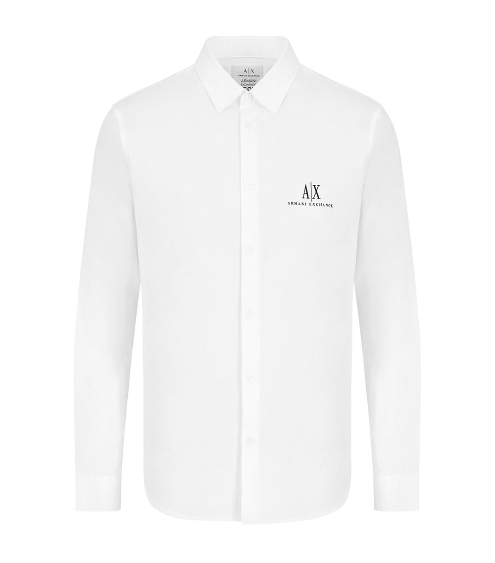 Armani Exchange Icon Project Regular Fit Poplin Shirt White | Rustan's