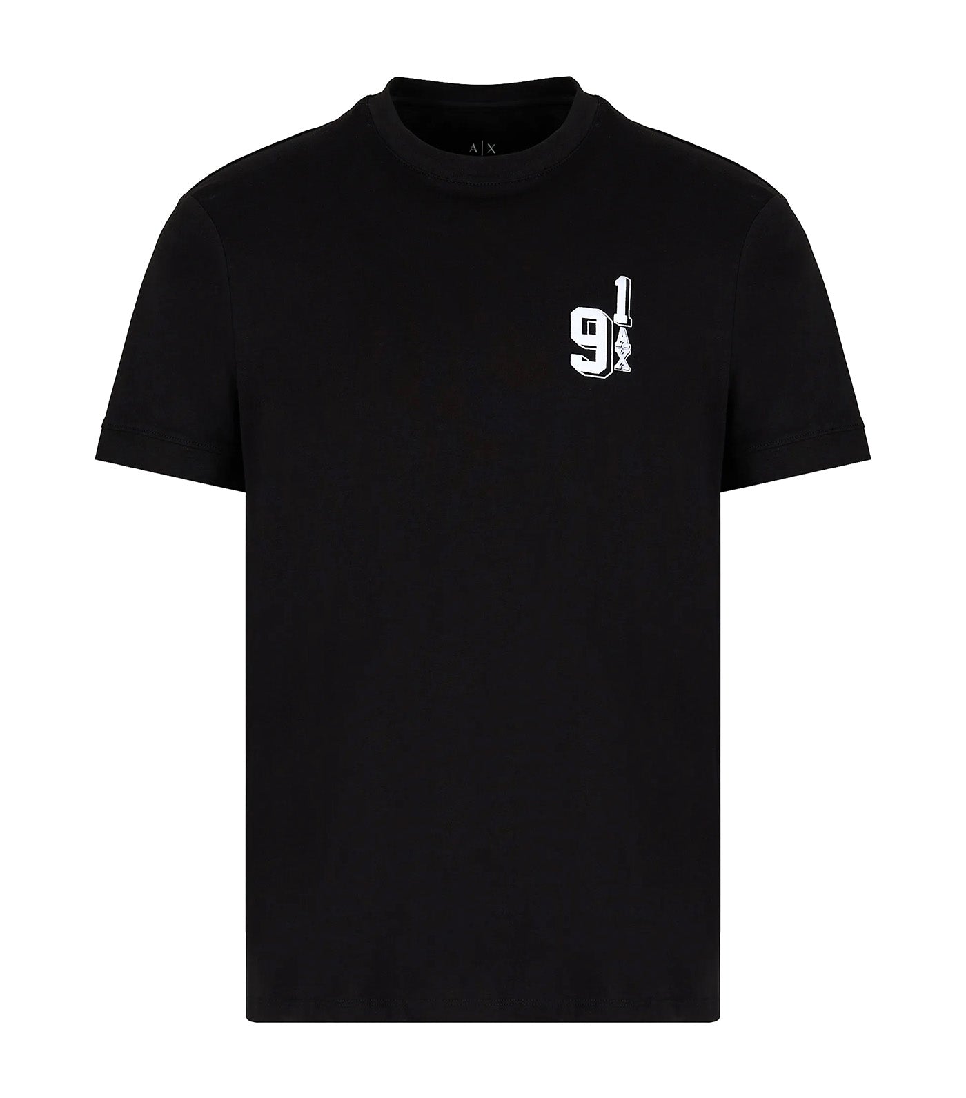 Regular Fit Heavy Jersey Cotton Logo T-Shirt Black