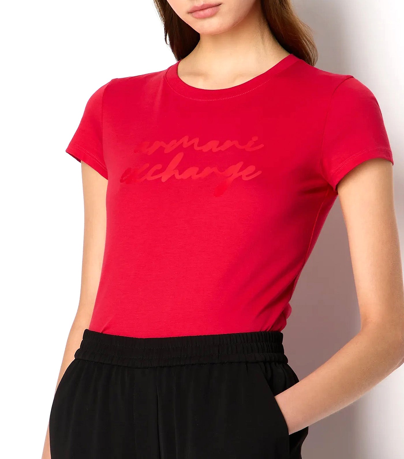 Slim Fit Jersey Cotton Script Logo T-Shirt