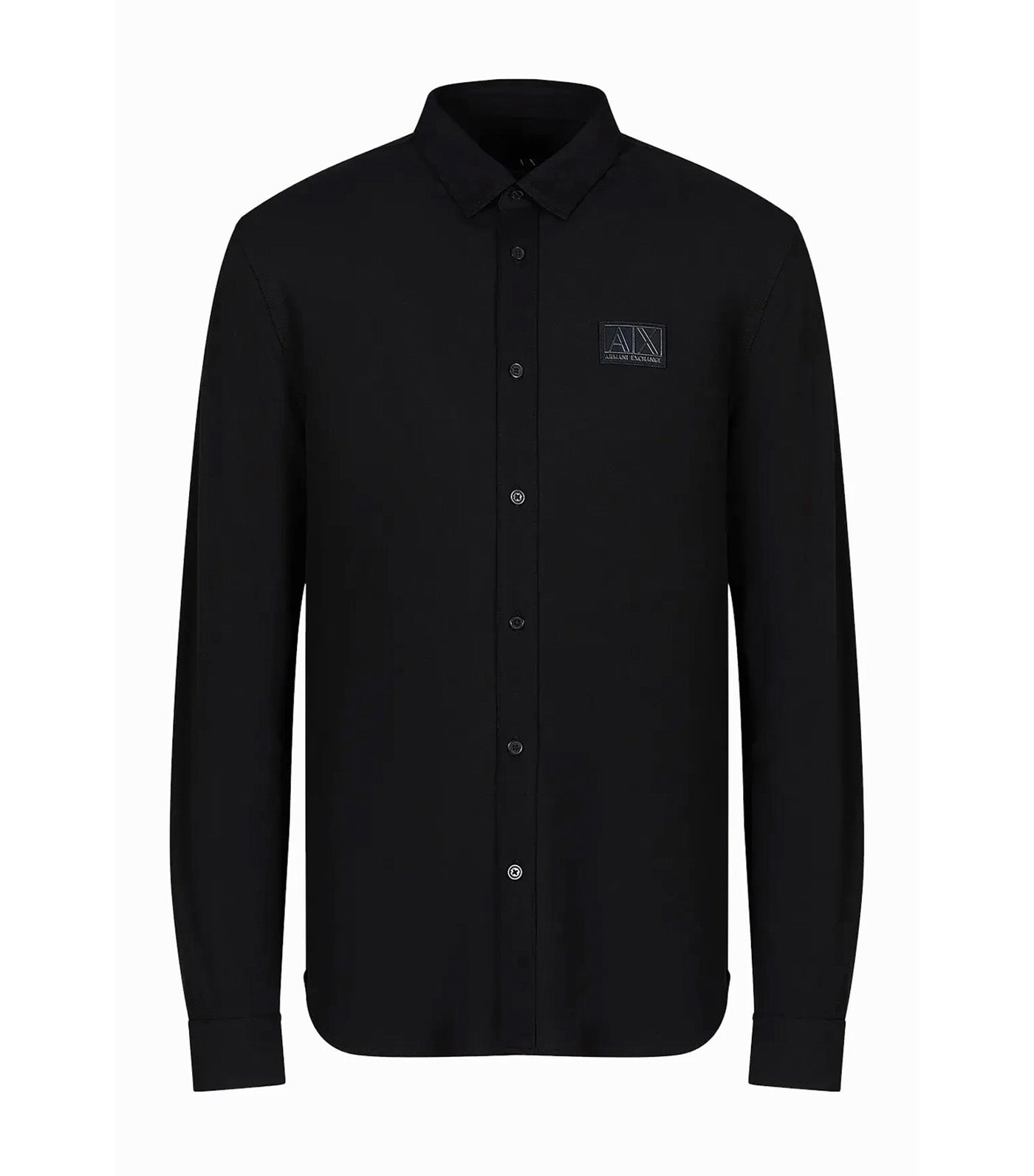 Cotton AX Badge Logo Shirt Black