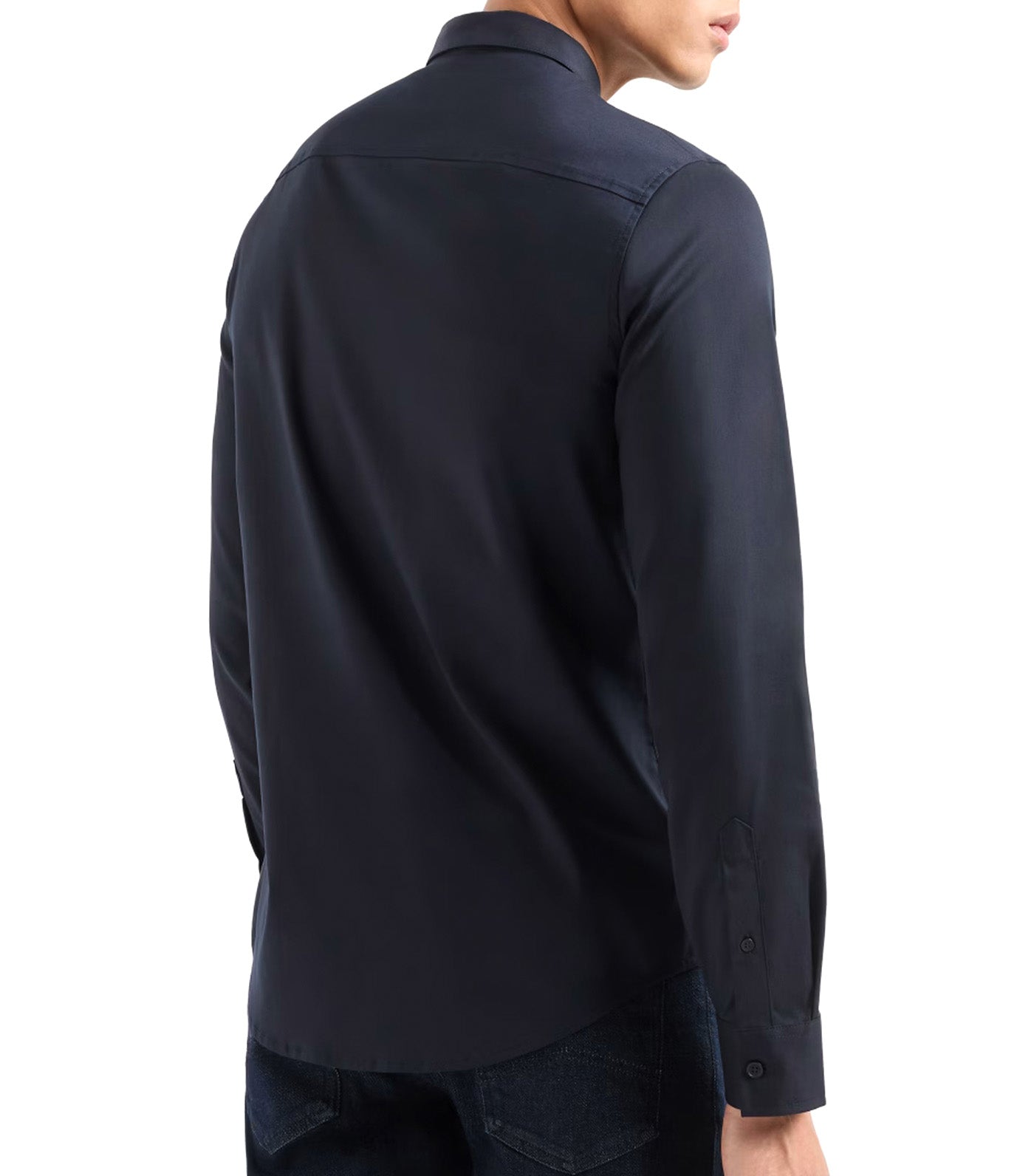 Regular Fit Shirt In Ultra Stretch Fabric Navy