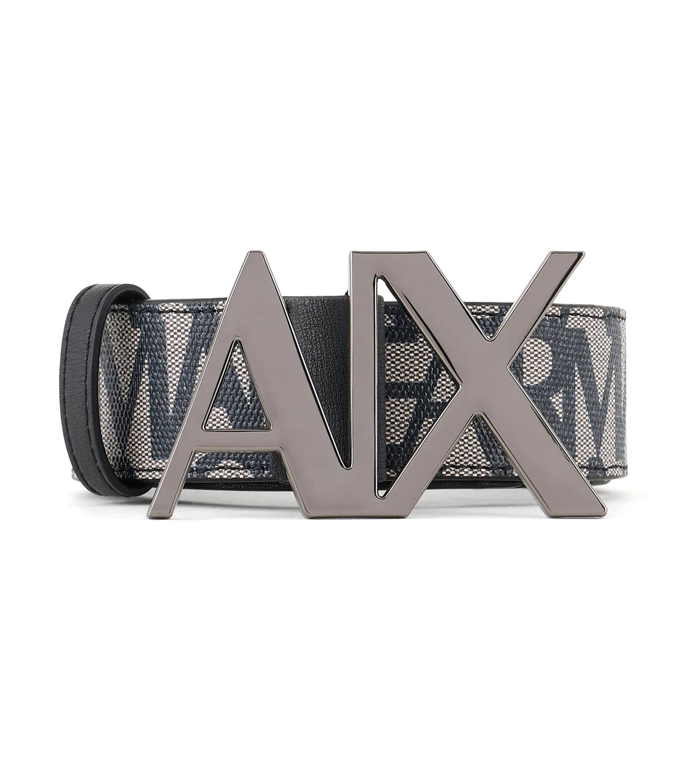 All Over Logo Buckle Belt Beige - Nero