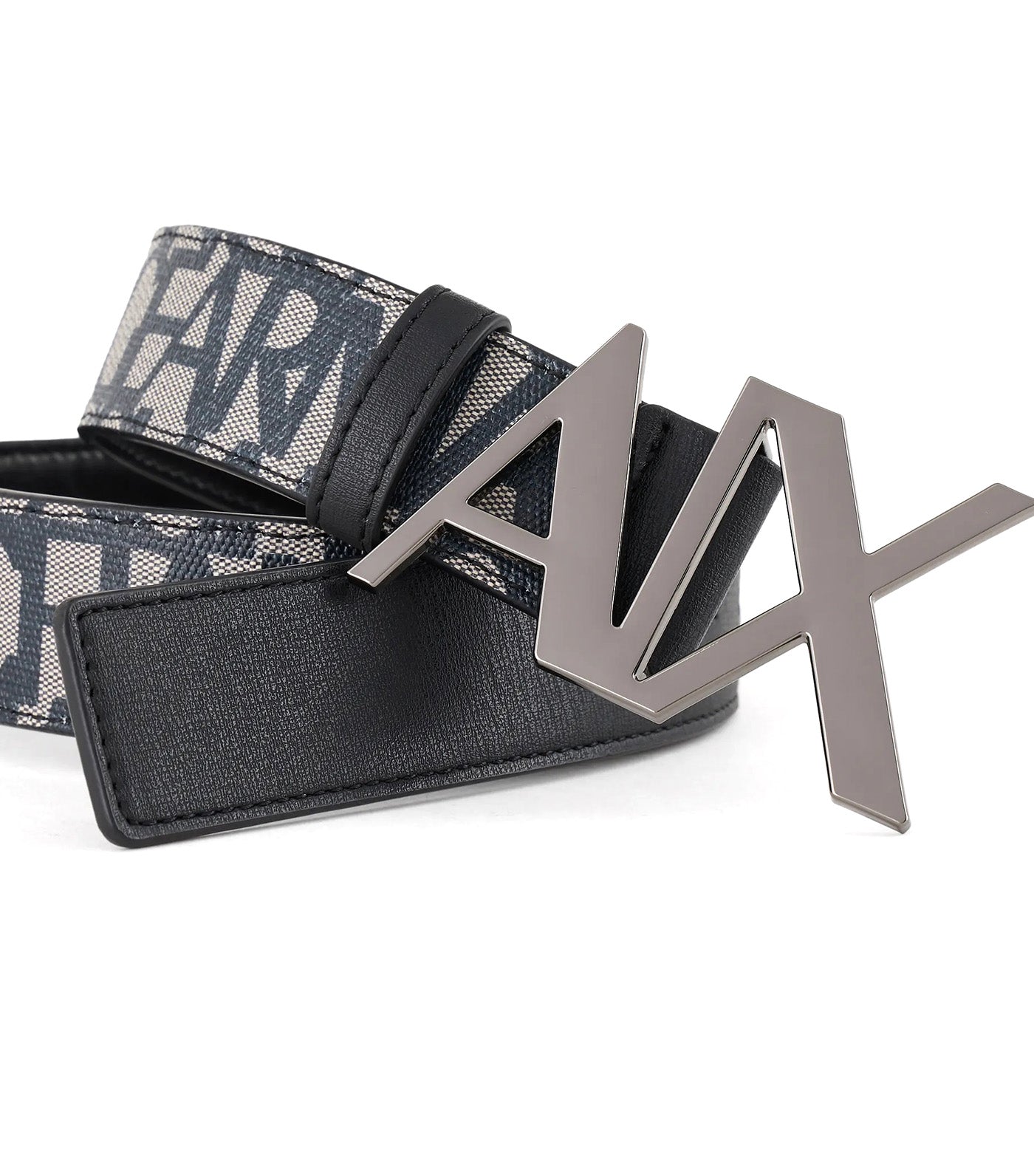 All Over Logo Buckle Belt Beige - Nero