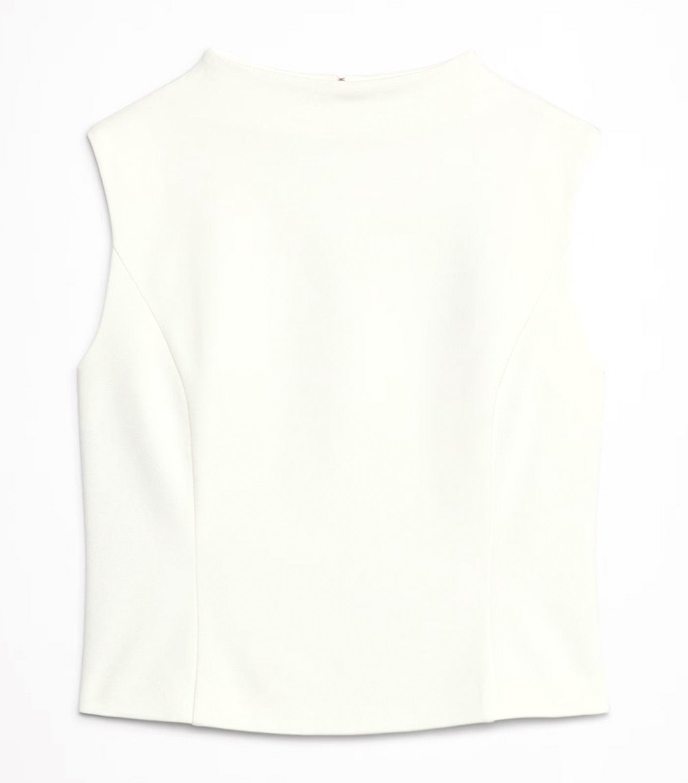 Lightweight Ponte Boat-Neck Top White