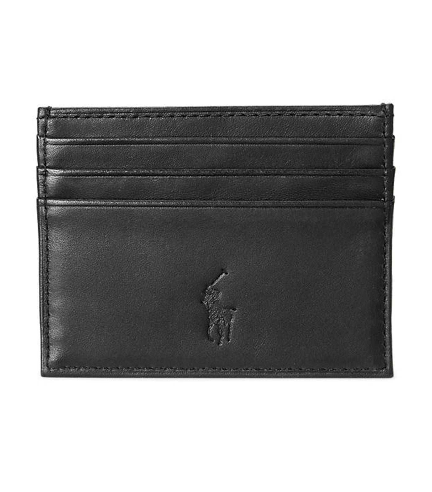 Men's Leather Card Case Black