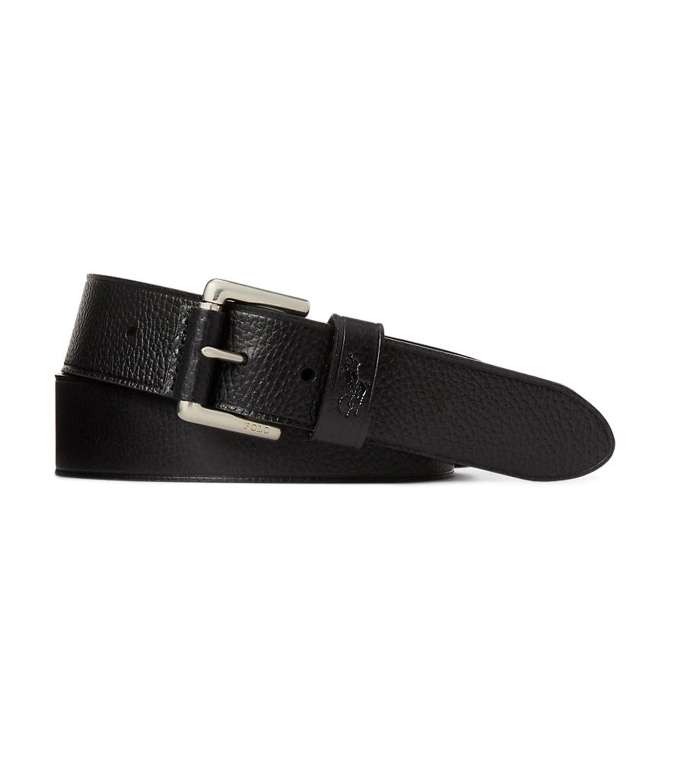 Men's Signature Pony Leather Belt Black