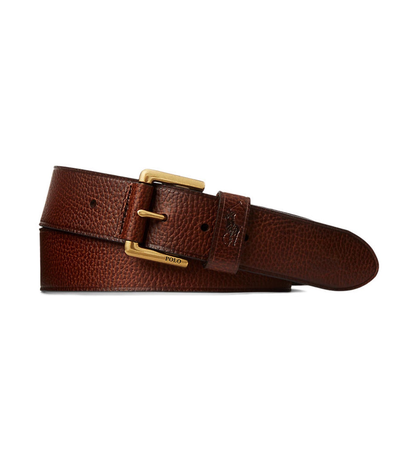 Men's Signature Pony Leather Belt Brown