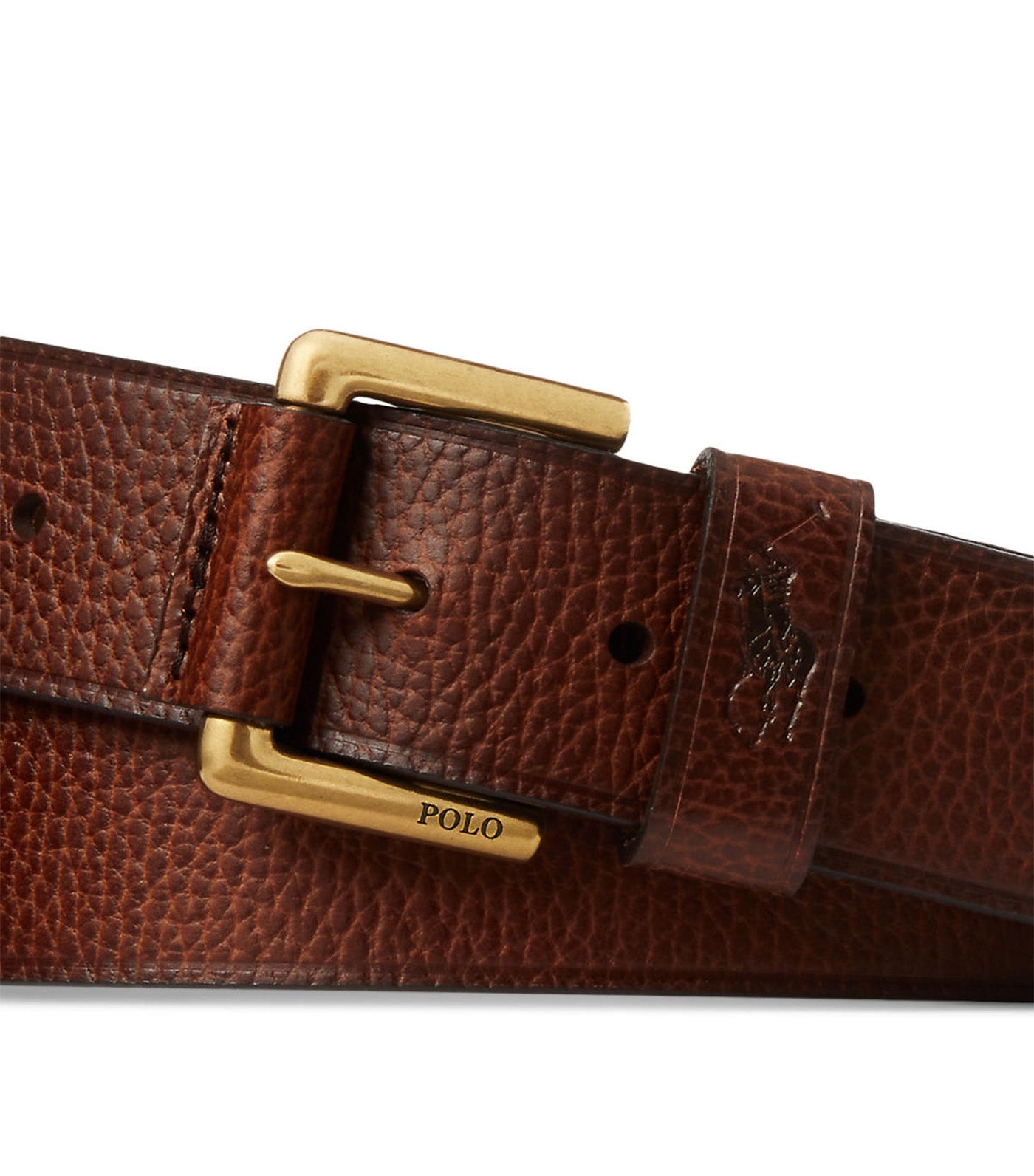 Men's Signature Pony Leather Belt Brown