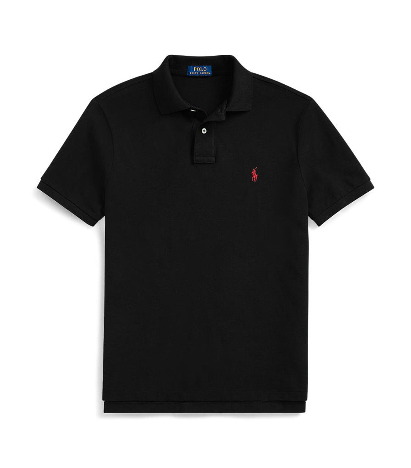 Men's Custom Slim Fit Mesh Polo Shirt Polo Black