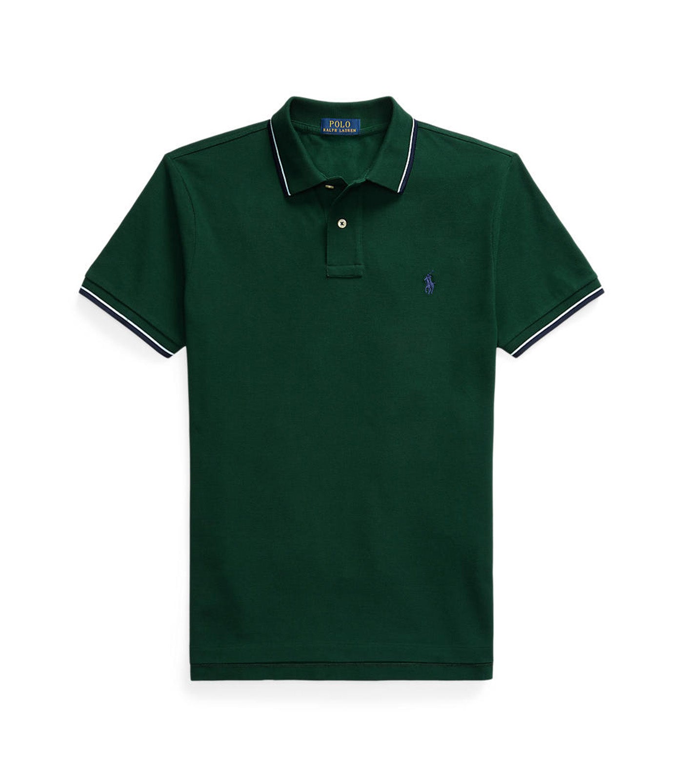 Men's Custom Slim Fit Mesh Polo Shirt Moss Agate