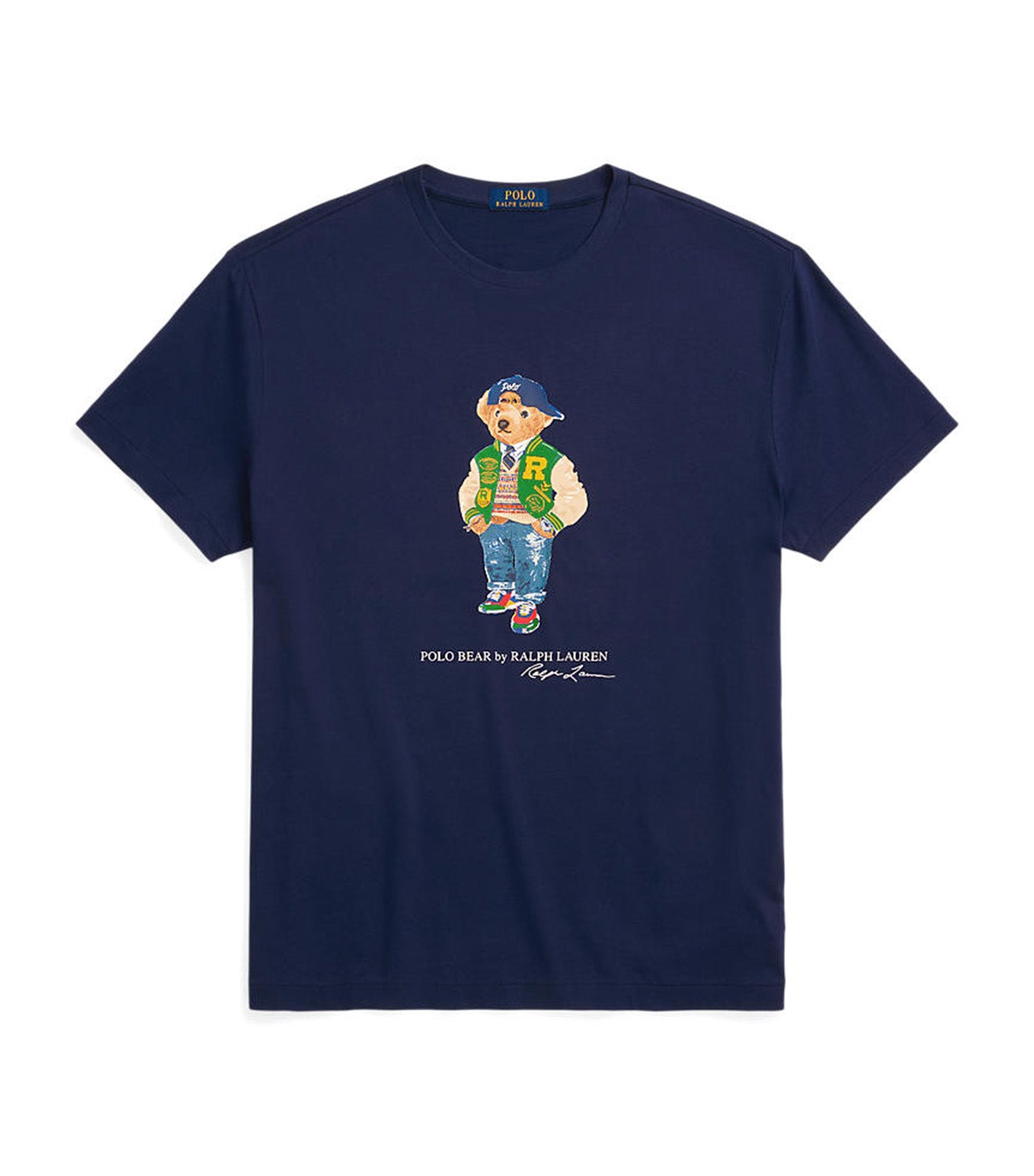 Men's Classic Fit Polo Bear Jersey T-Shirt Newport Navy