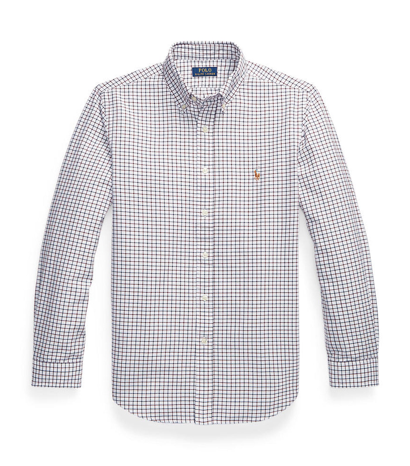 Men's Custom Fit Oxford Shirt White/Wine