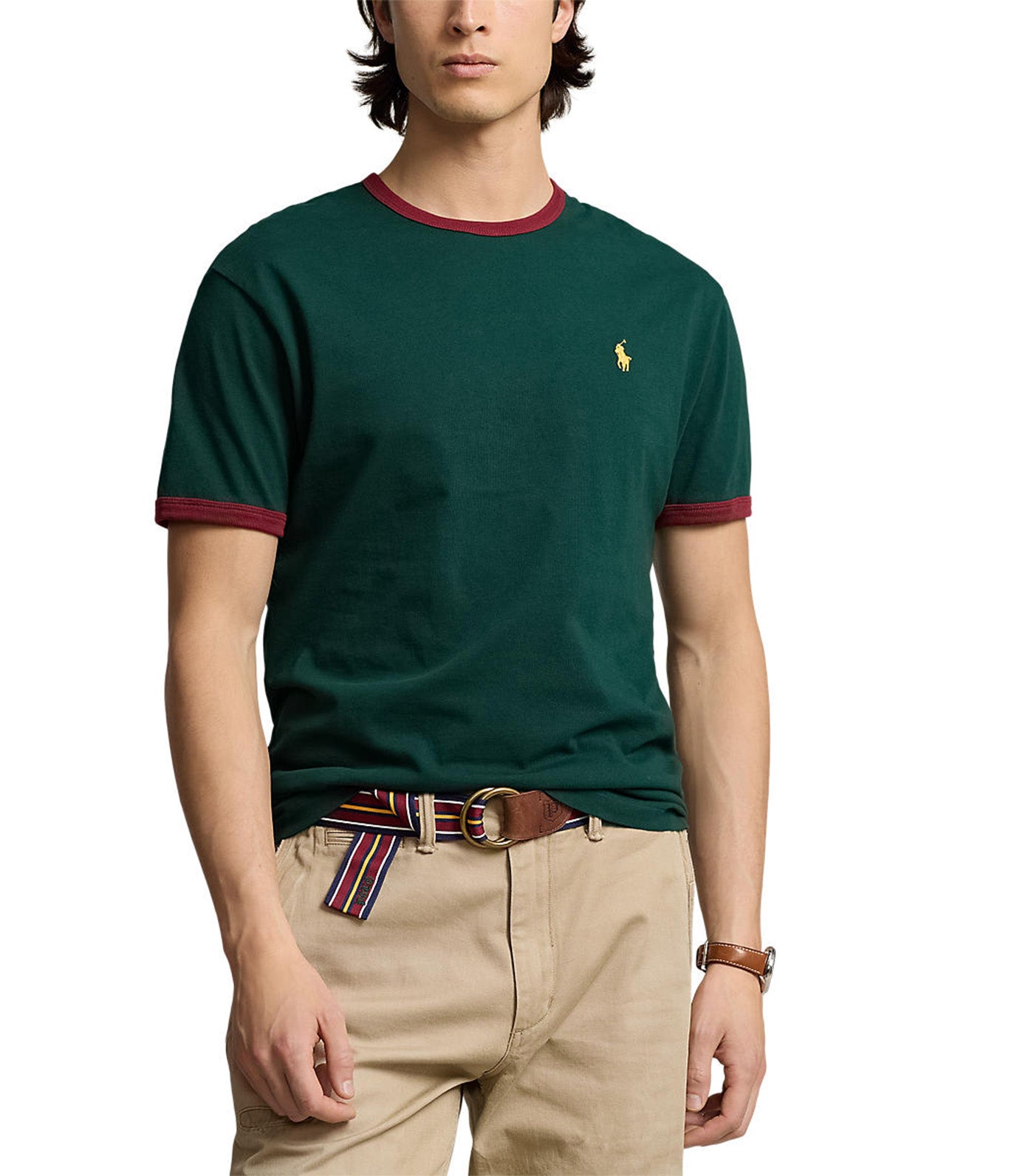 Men's Classic Fit Jersey Crewneck T-Shirt Moss Agate