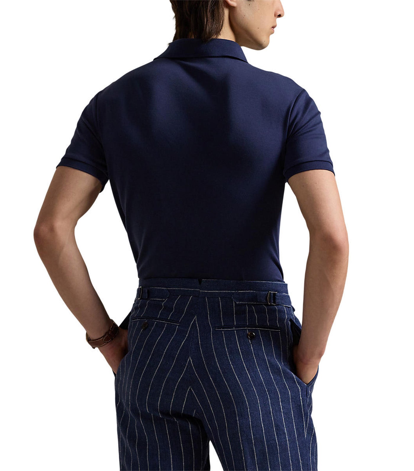 Men's Custom Slim Fit Soft Cotton Polo Shirt Refined Navy