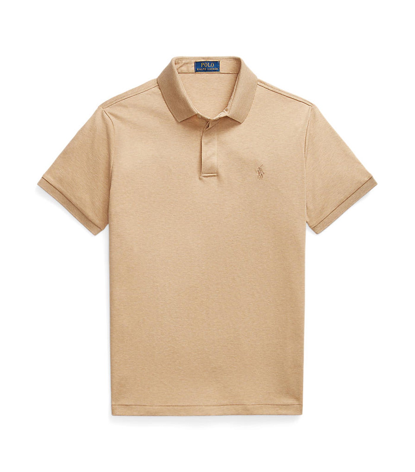 Men's  Custom Slim Fit Soft Cotton Polo Shirt Classic Camel Hthr