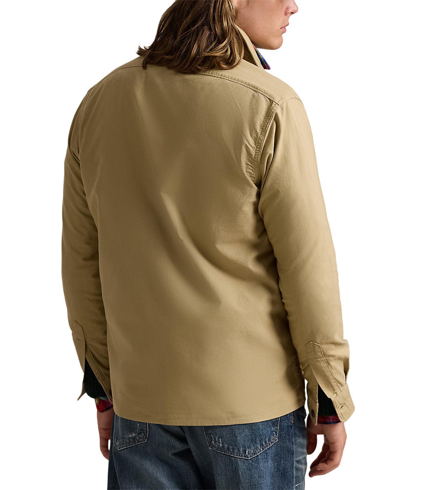 Men's Garment-Dyed Oxford Overshirt Surrey Tan