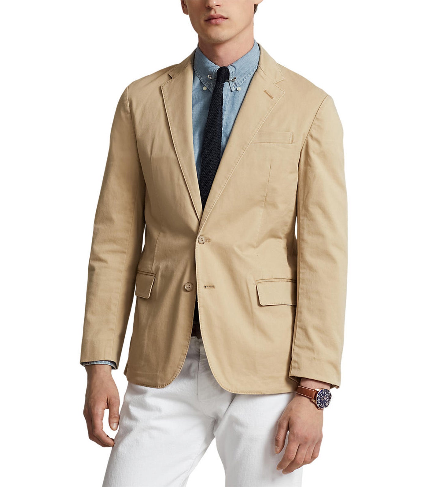 Men's Polo Stretch Chino Suit Jacket Monument Tan