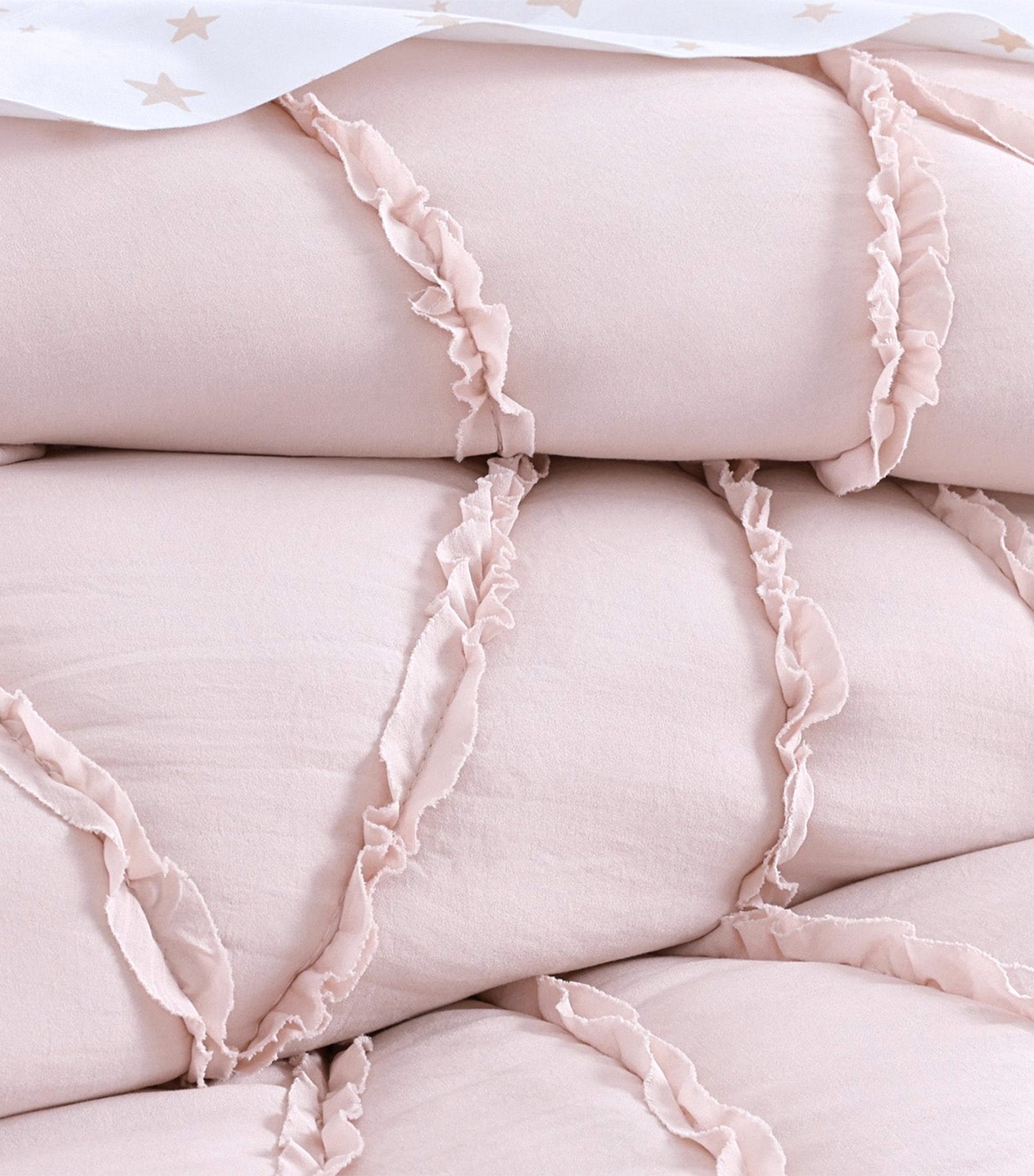 Casual Ruffle Quilt & Shams Blush