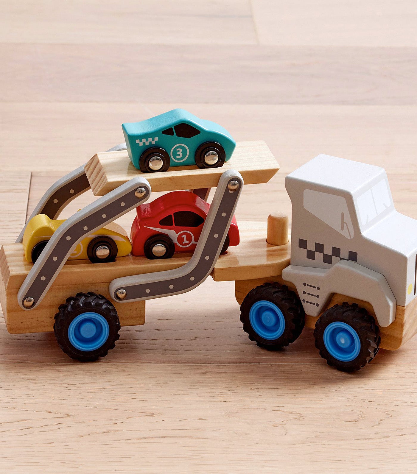 Wooden Car Transporter Vehicle Multi