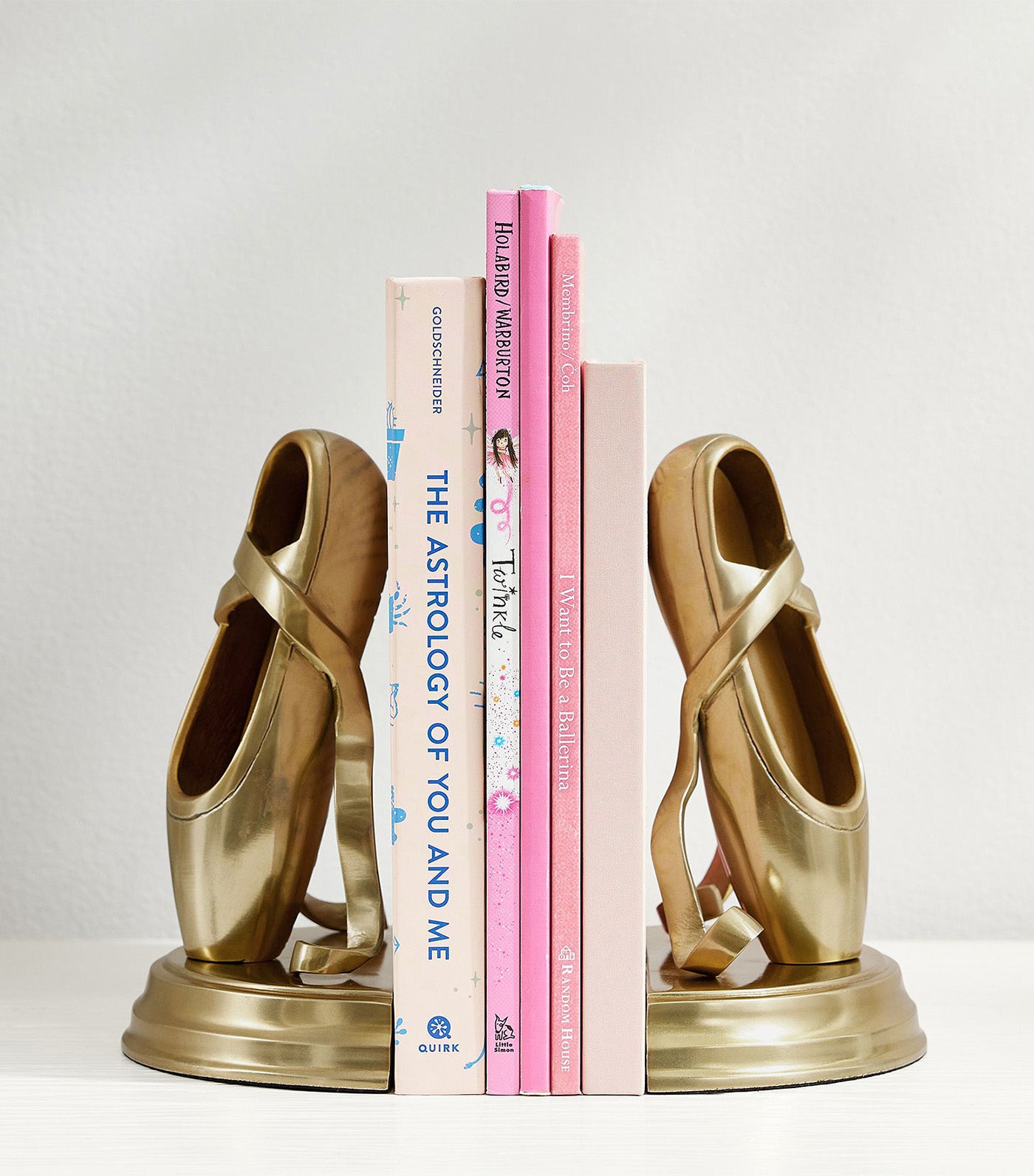 Ballet Slipper Gold Bookends Gold