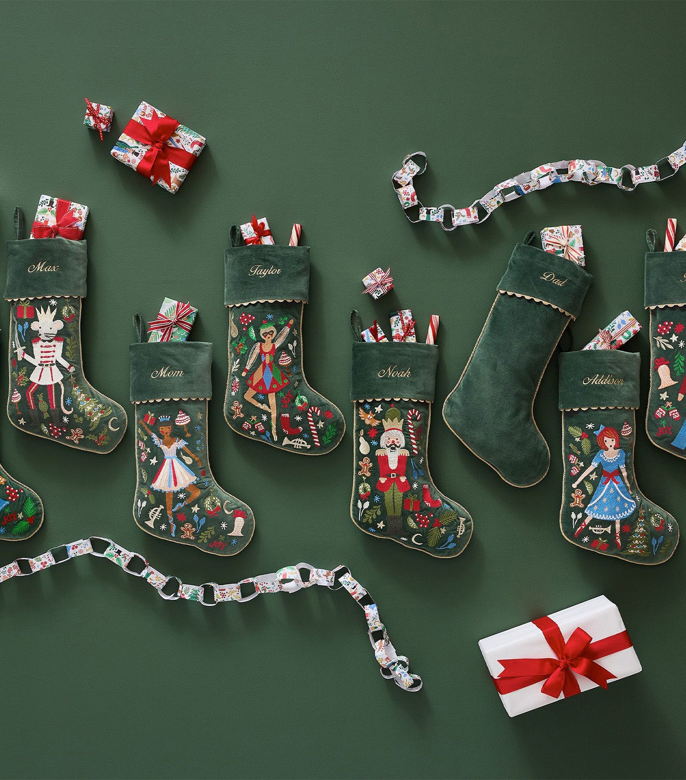 Rifle Paper Co. Nutcracker Christmas Stocking Green - Clara