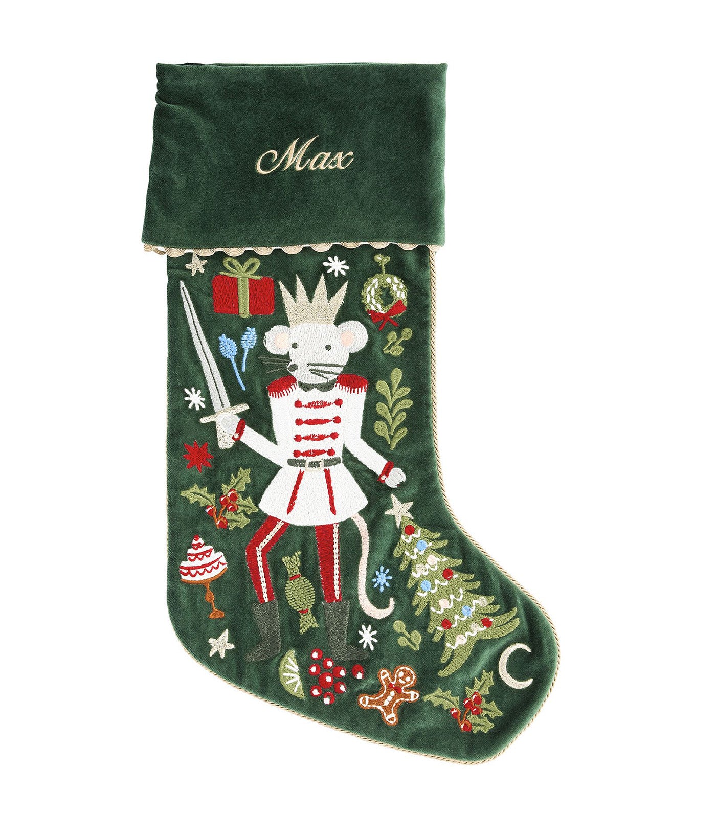 Rifle Paper Co. Nutcracker Christmas Stocking Green - Mouse King