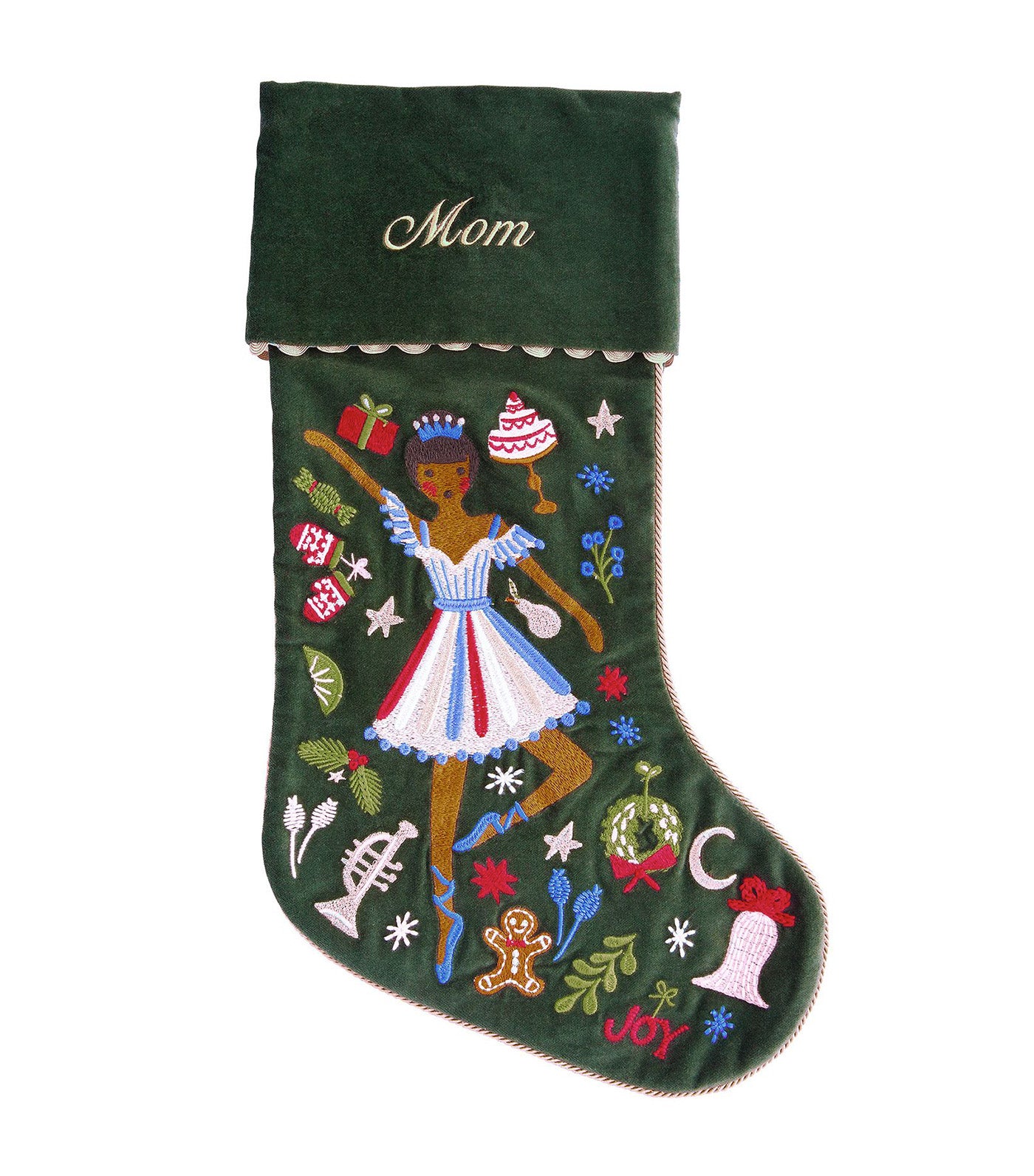 Rifle Paper Co. Nutcracker Christmas Stocking Green - Sugar Plum Fairy