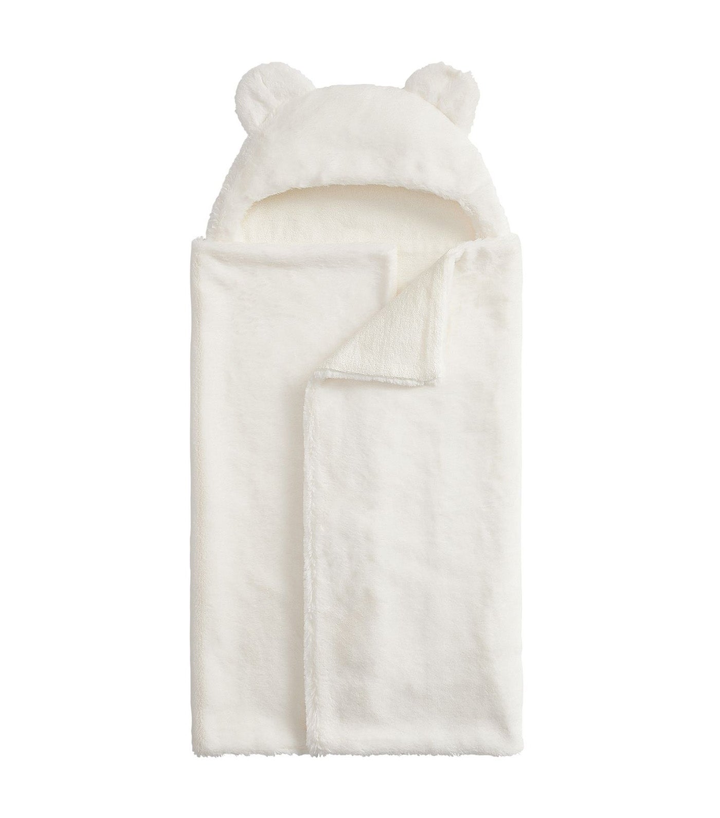 Bear Faux Fur Baby Hooded Towel