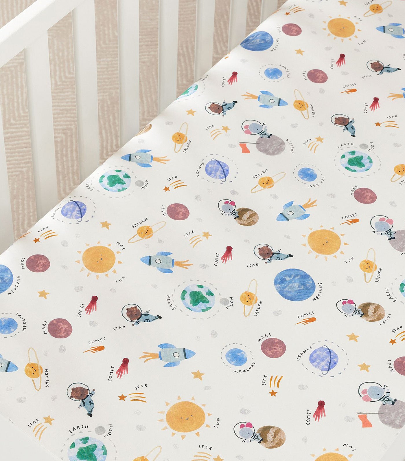 Space themed crib sheets on sale