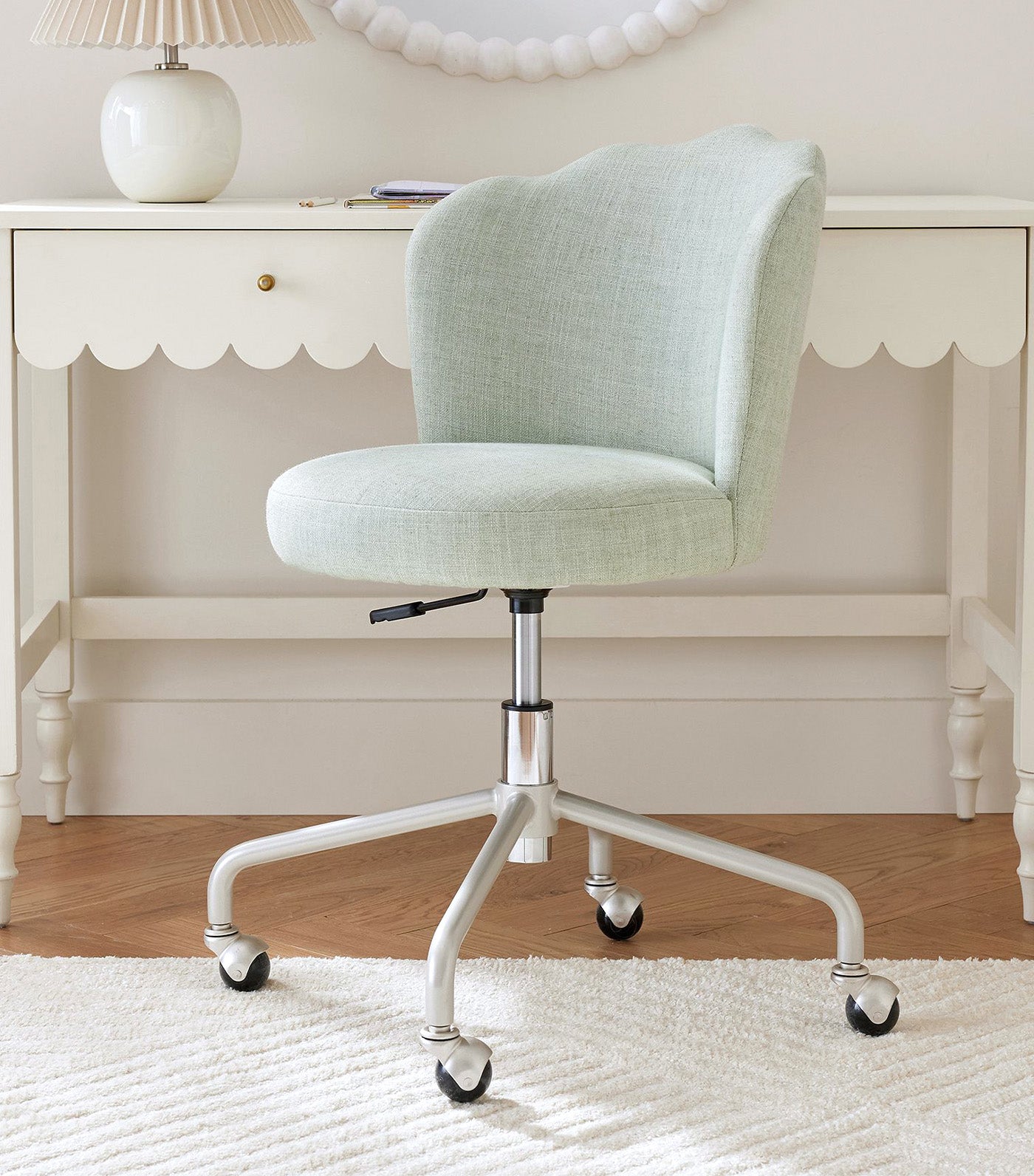 Scallop Desk Chair Sage